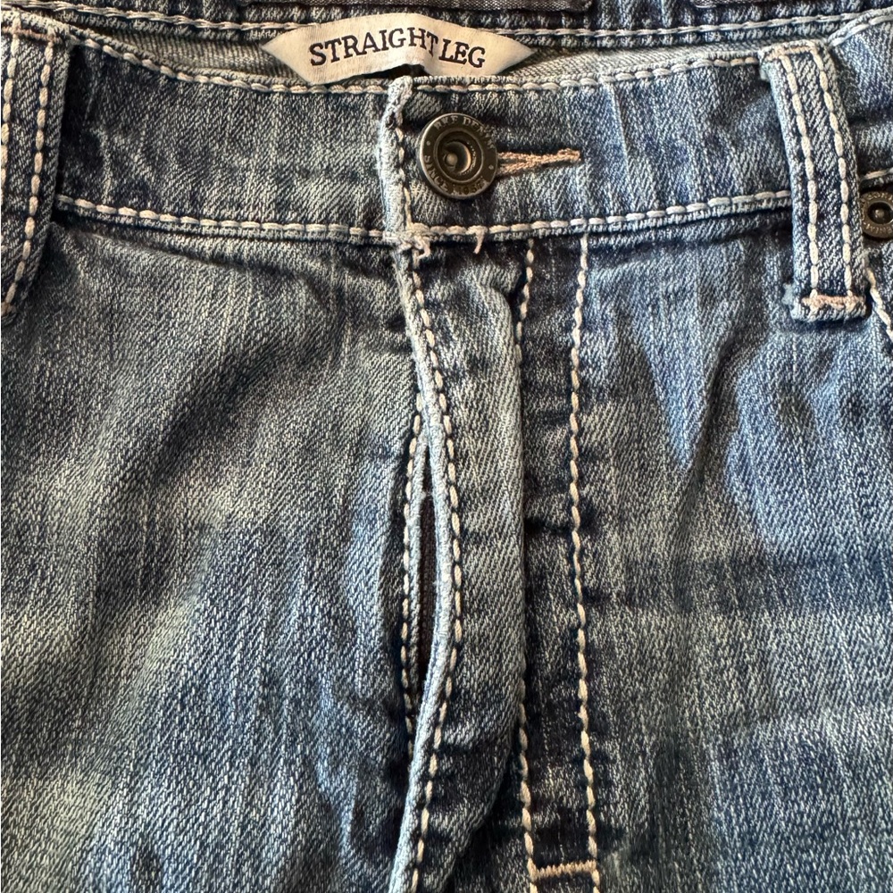 BKE Tyler Straight Leg Blue Denim Jeans - 38L - Picture 3 of 5
